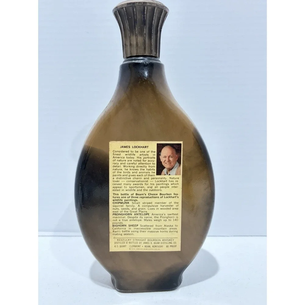 Jim Beam Decanter Beam's Choice Bighorn Sheep RAM Whiskey Bottle EMPTY Vintage